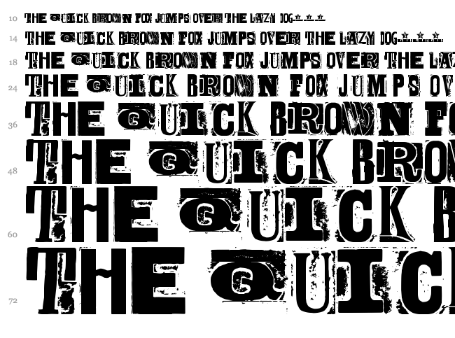 Body Hunter font waterfall