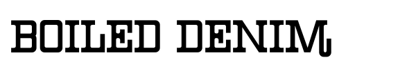 Boiled Denim font