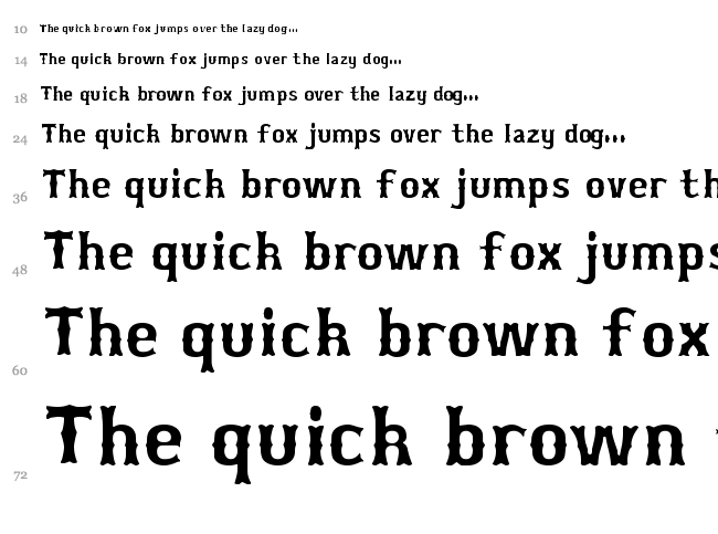 Bosox font waterfall