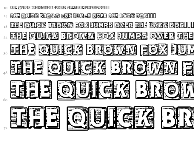 CF Cherokee font waterfall
