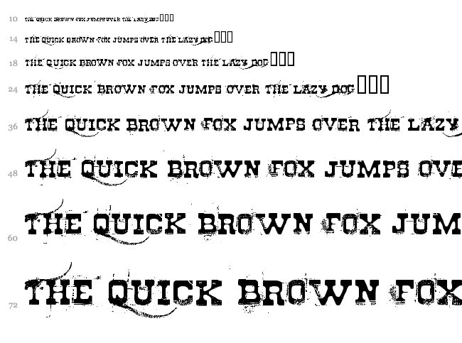 Cheap Stealer font waterfall