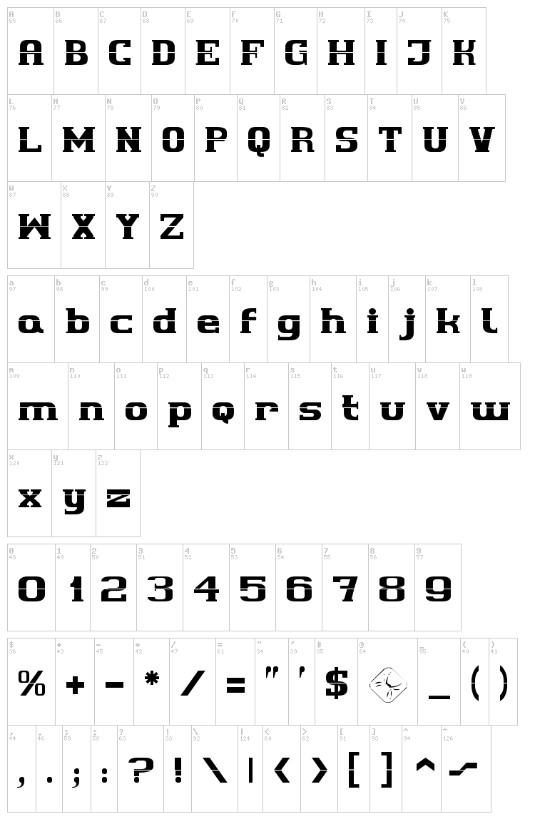 Cherif font map