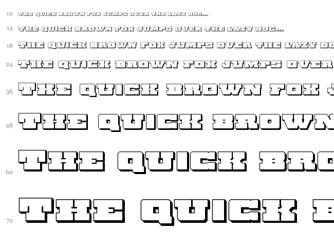 Chicago Express font waterfall