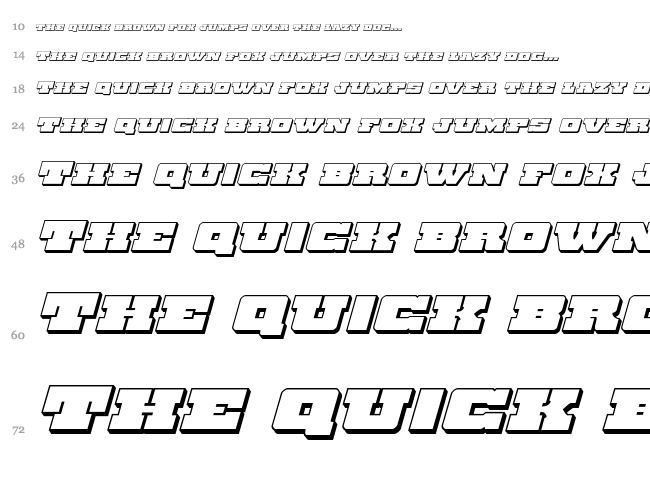 Chicago Express font waterfall