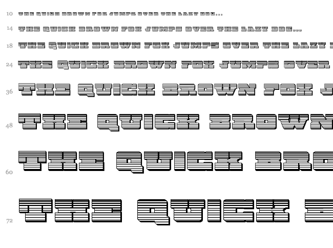 Chicago Express font waterfall