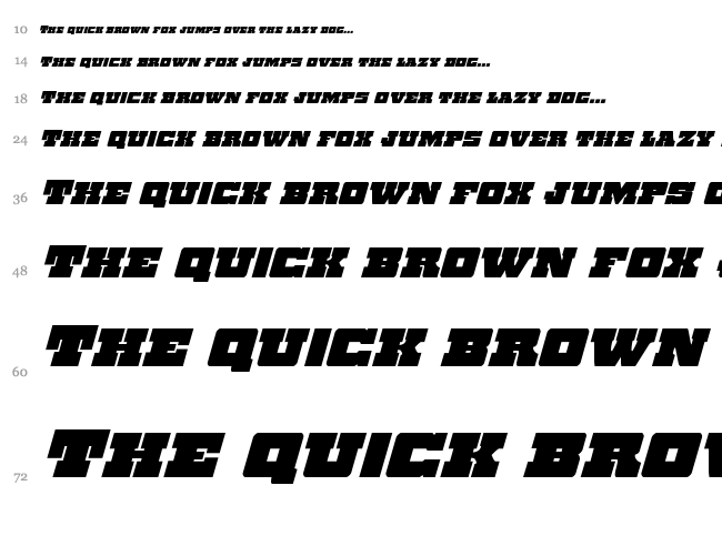 Chicago Express font waterfall