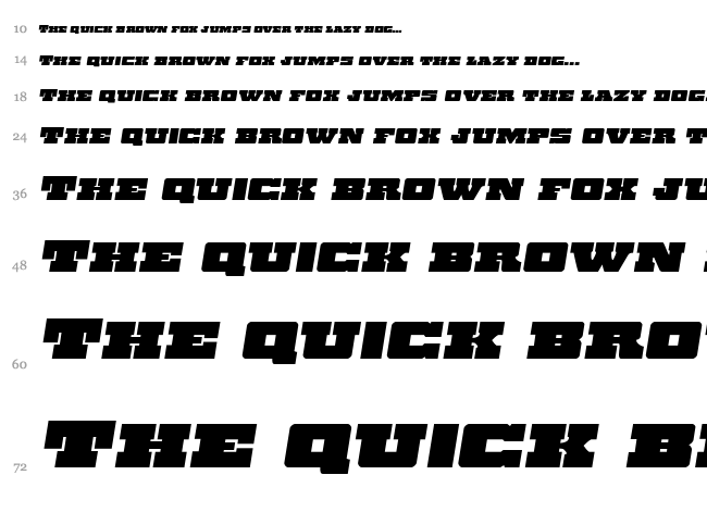 Chicago Express font waterfall