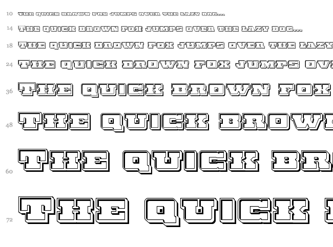 Chicago Express font waterfall