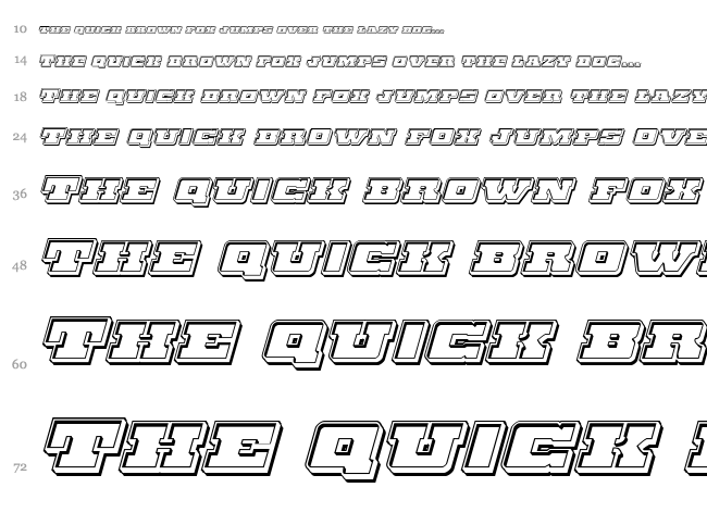 Chicago Express font waterfall