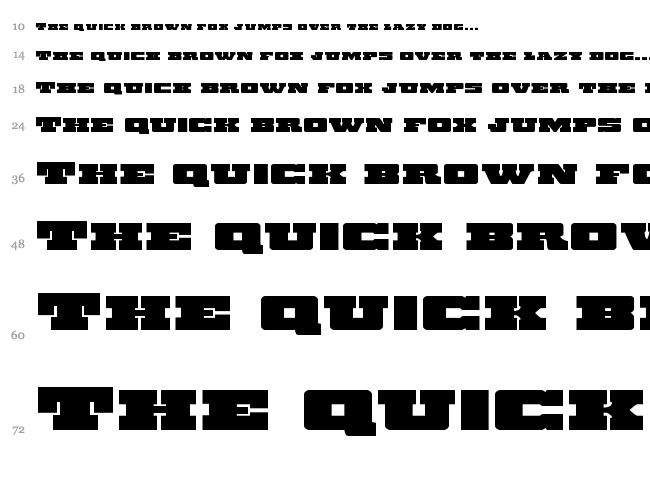 Chicago Express font waterfall