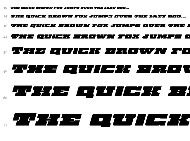 Chicago Express font waterfall