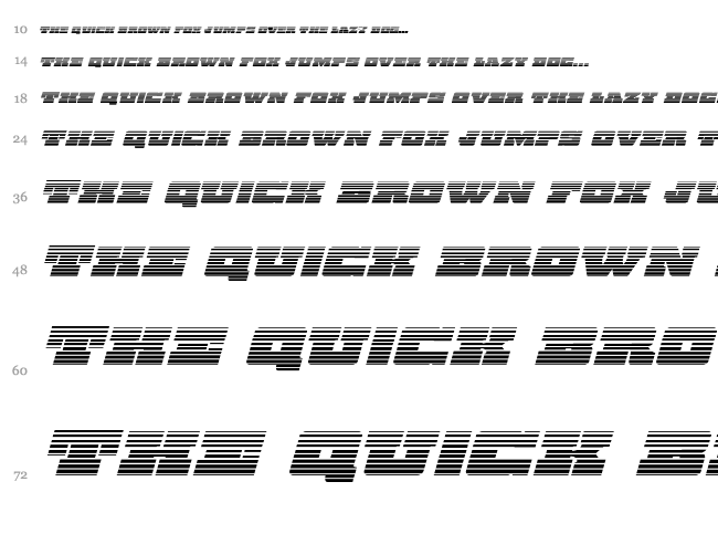 Chicago Express font waterfall