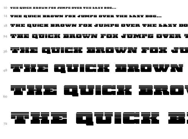 Chicago Express font waterfall