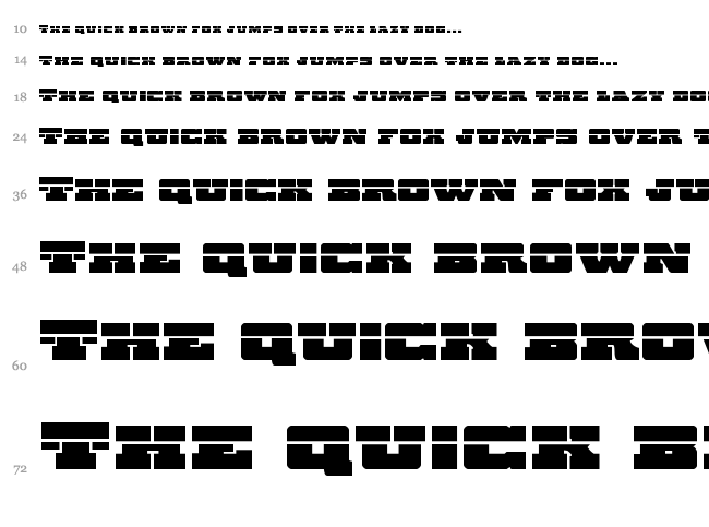 Chicago Express font waterfall