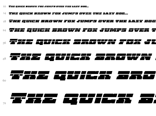 Chicago Express font waterfall