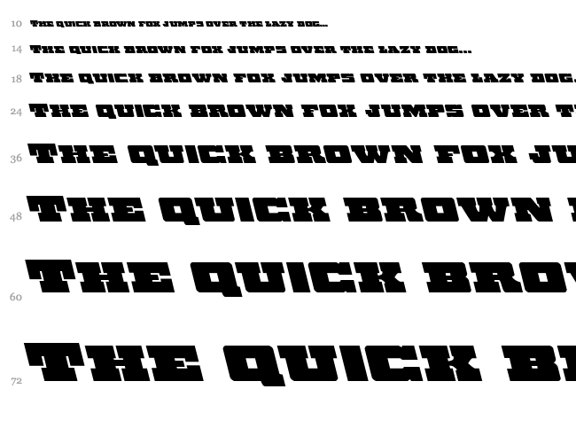 Chicago Express font waterfall