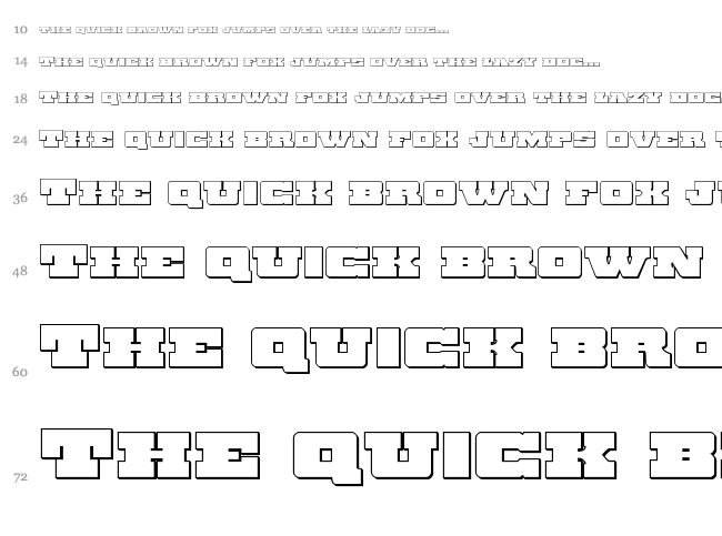 Chicago Express font waterfall
