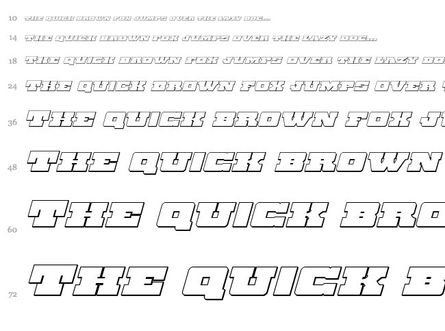 Chicago Express font waterfall