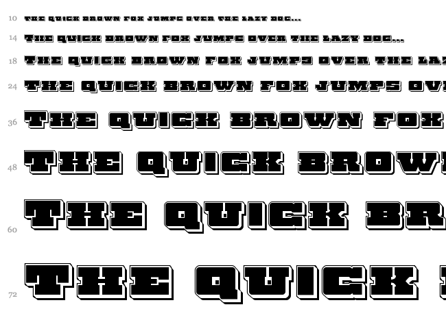 Chicago Express font waterfall