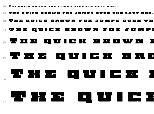 Chicago Express font waterfall