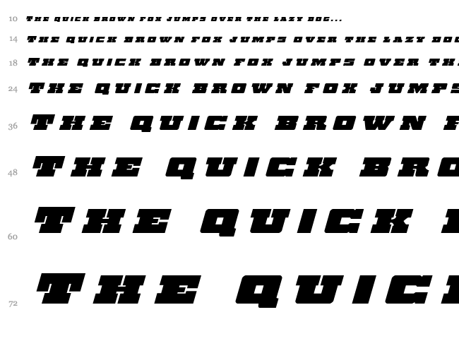 Chicago Express font waterfall