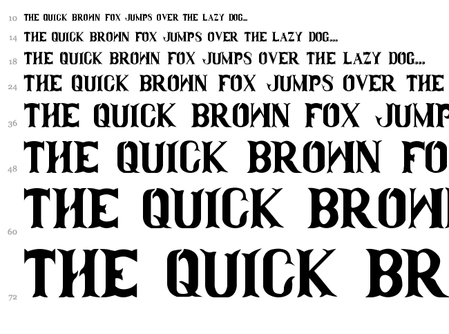 Clam Dip font waterfall
