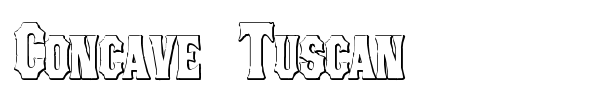 Concave Tuscan font