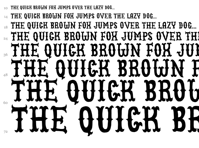 Cowboy Junk font waterfall