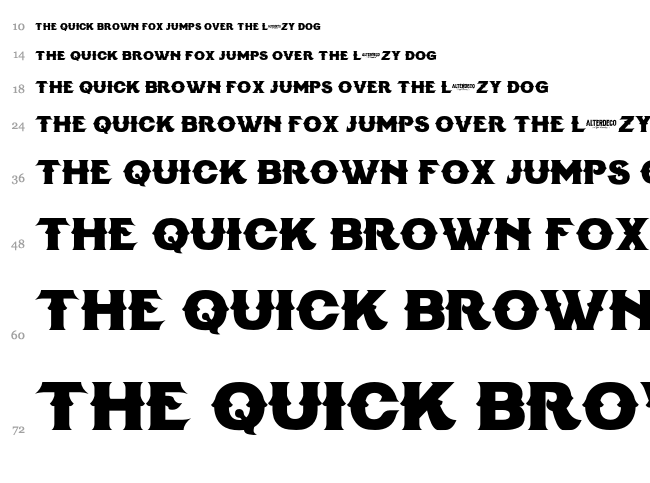 Dialog font waterfall