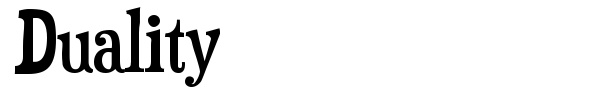 Duality font