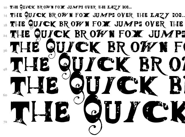 Dude Ranch font waterfall