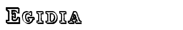 Egidia font