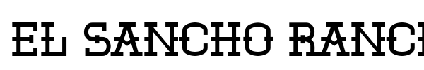 El Sancho Rancho font