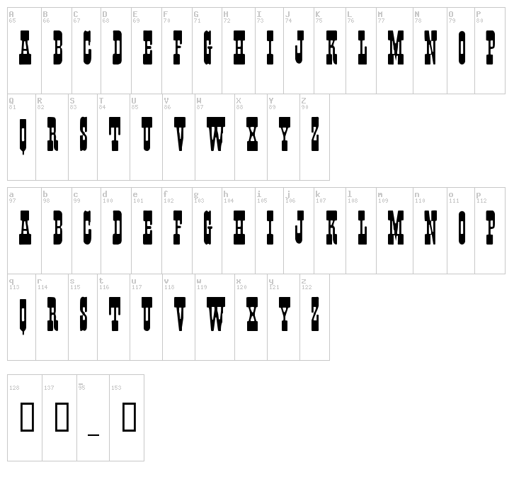 Fisticuffs font map