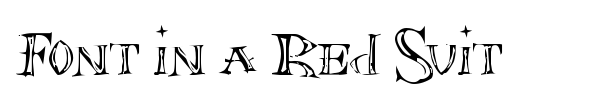 Font in a Red Suit font