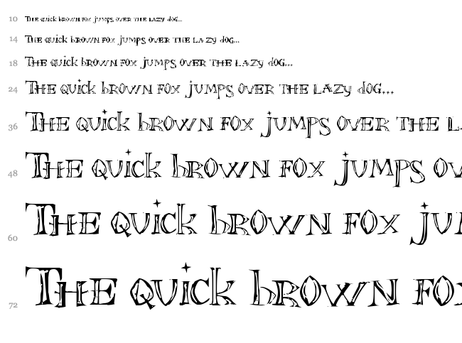 Font in a Red Suit font waterfall