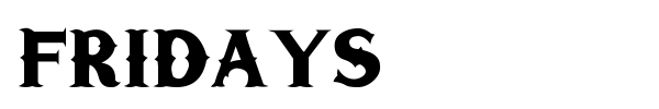 Fridays font preview