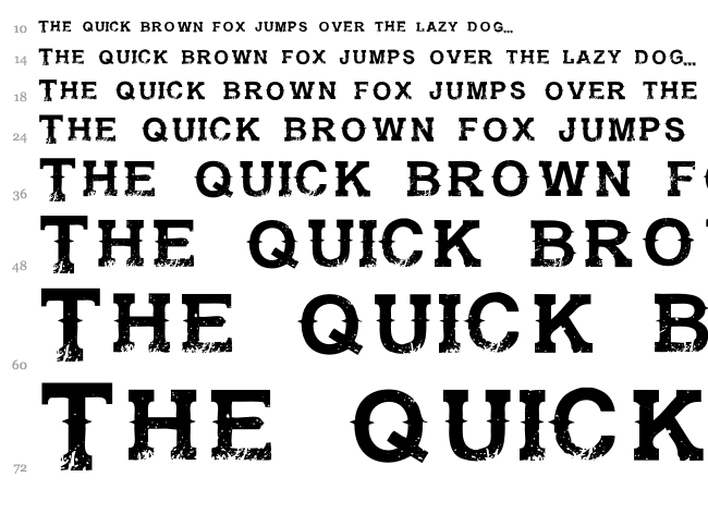 Gunfighter Academy font waterfall