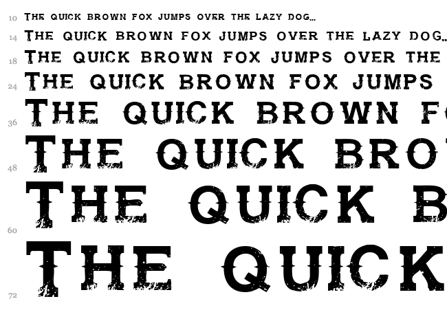 Gunfighter Academy font waterfall