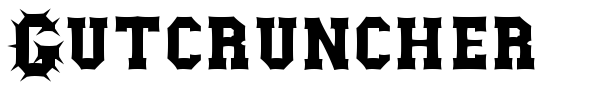 Gutcruncher font