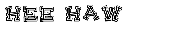 Hee Haw font