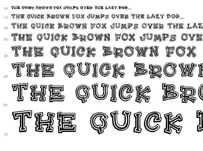 Hee Haw font waterfall