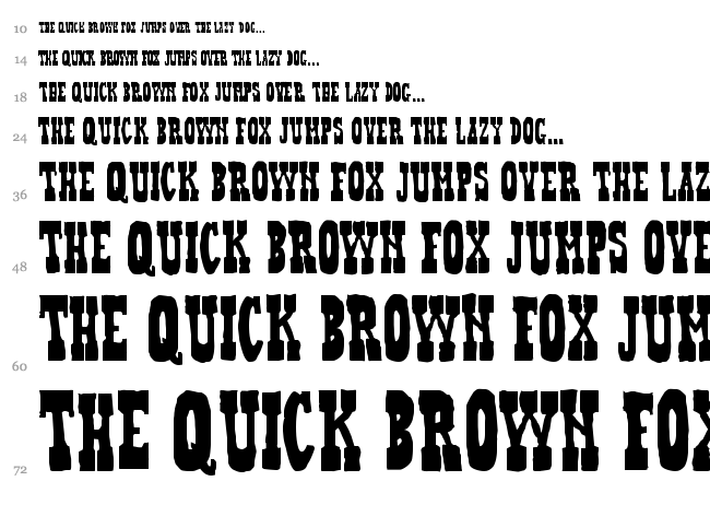 Heffer font waterfall