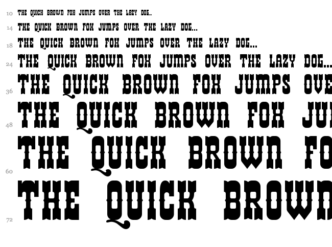 Helldorado font waterfall