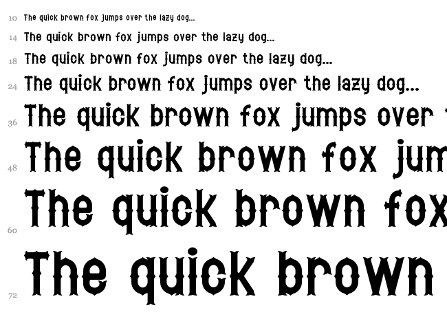 Hetfield font waterfall