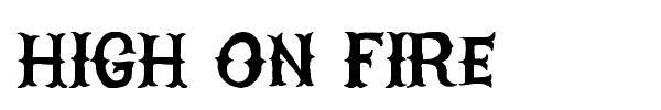High On Fire font