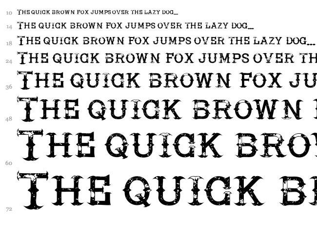 Hire a Cowboy font waterfall