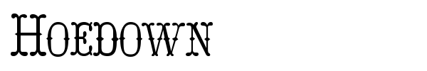 Hoedown font