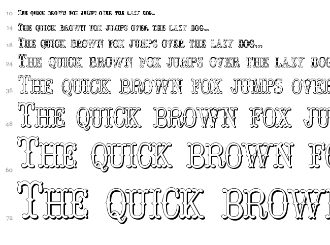 Hoedown font waterfall