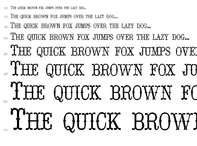 Hoedown font waterfall